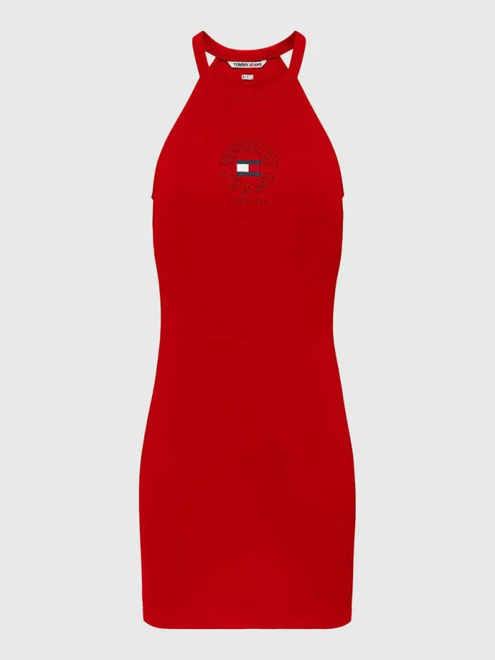 Tommy Hilfiger Racerback Bodycon Dress Deep Crimson Womens Dresses and Jumpsuits Cheap On Sale