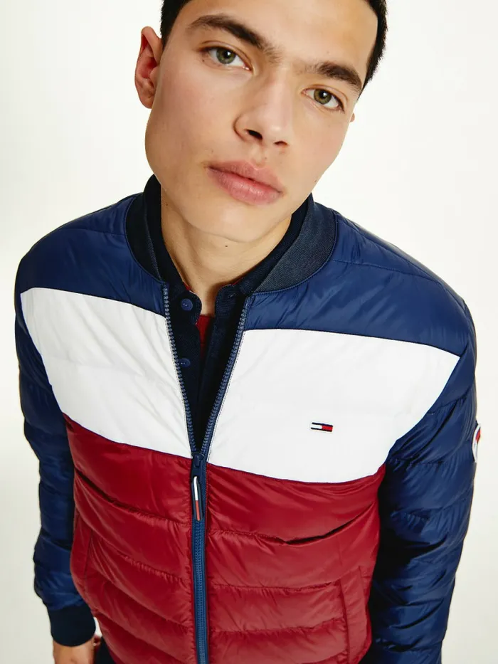 Tommy Hilfiger Recycled Light Down Jacket Twilight NavyMulti Mens Coats and Jackets Casaul