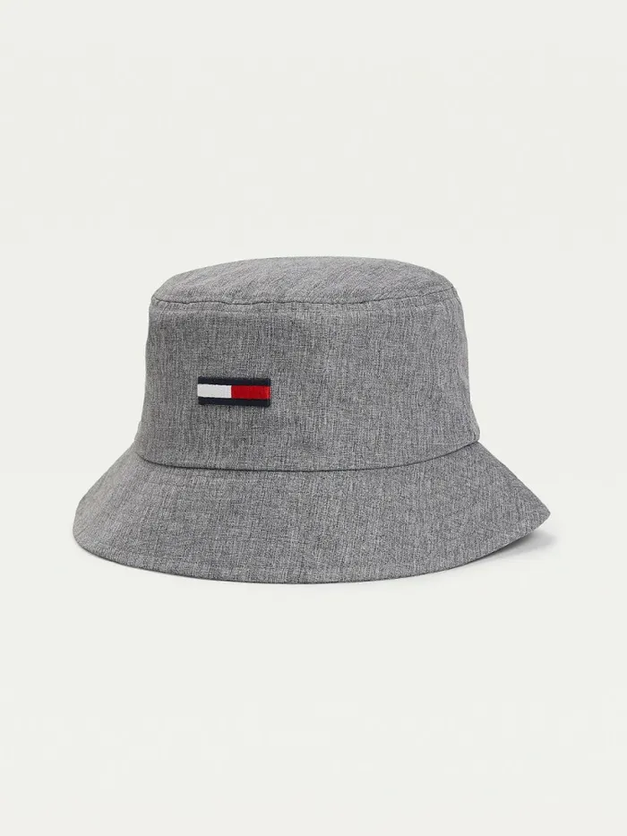 Tommy Hilfiger Recycled Melange Bucket Hat Grey Melange Mens Hats and Scarves For Sale Tommy Hilfiger Recycled Melange Bucket Hat Grey Melange Mens Hats and Scarves For Sale