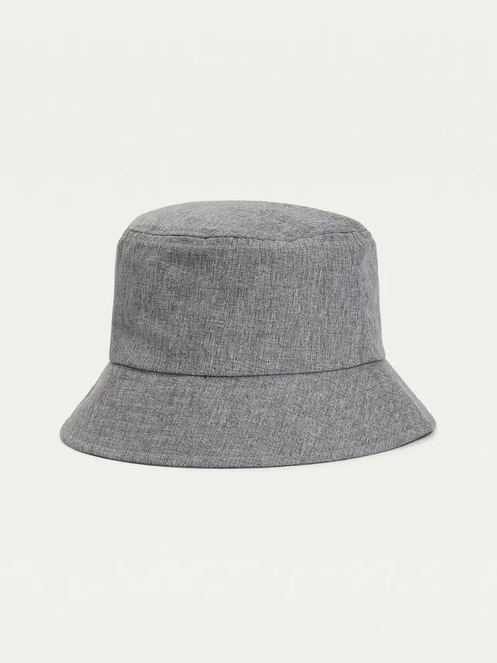 Tommy Hilfiger Recycled Melange Bucket Hat Grey Melange Mens Hats and Scarves For Sale