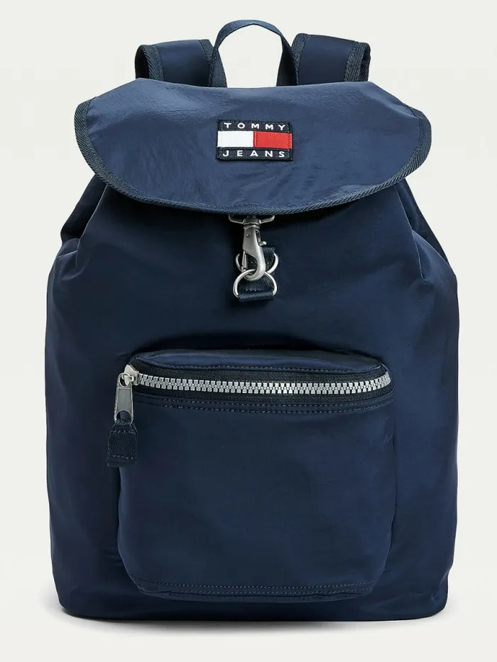 Tommy Hilfiger Recycled Nylon Badge Backpack Twilight Navy Mens Bags Fashion