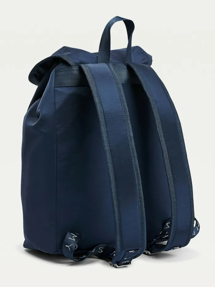Tommy Hilfiger Recycled Nylon Badge Backpack Twilight Navy Mens Bags Fashion