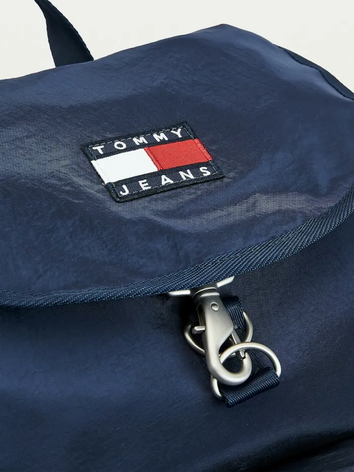 Tommy Hilfiger Recycled Nylon Badge Backpack Twilight Navy Mens Bags Fashion