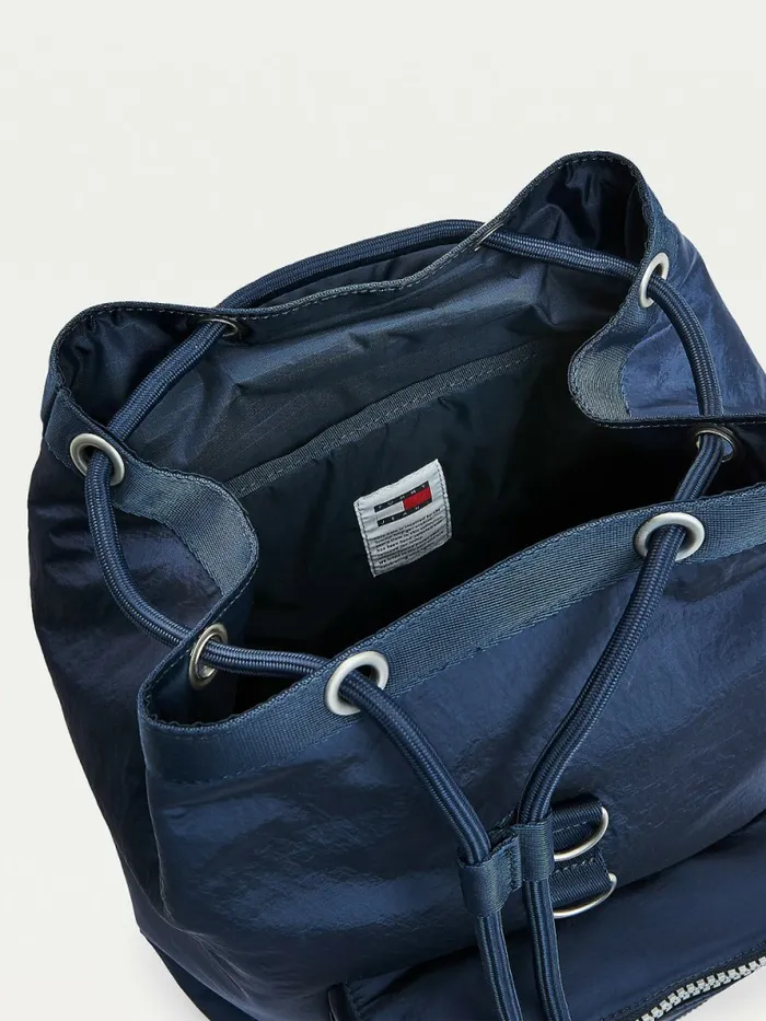 Tommy Hilfiger Recycled Nylon Badge Backpack Twilight Navy Mens Bags Fashion