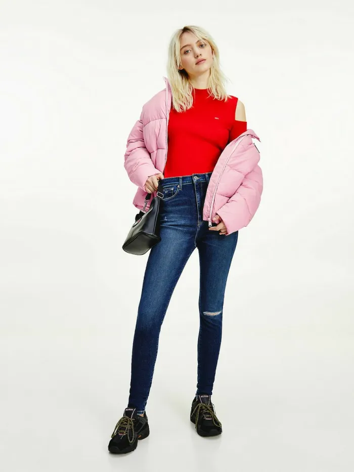 Tommy Hilfiger Recycled Nylon Puffer Jacket Romantic Pink Womens Coats and Jackets Sale Tommy Hilfiger Recycled Nylon Puffer Jacket Romantic Pink Womens Coats and Jackets Sale