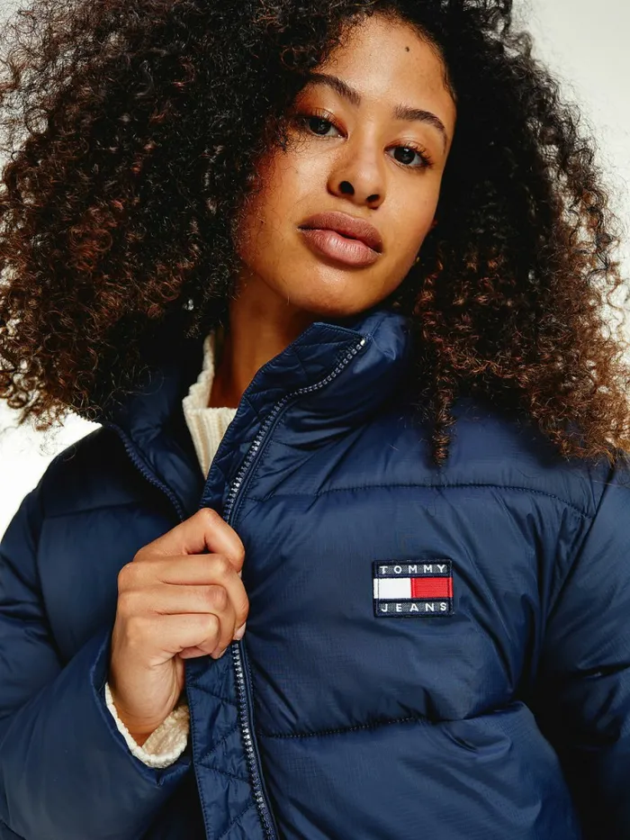 Tommy Hilfiger Recycled Nylon Puffer Jacket Twilight Navy Womens Coats and Jackets Fashion