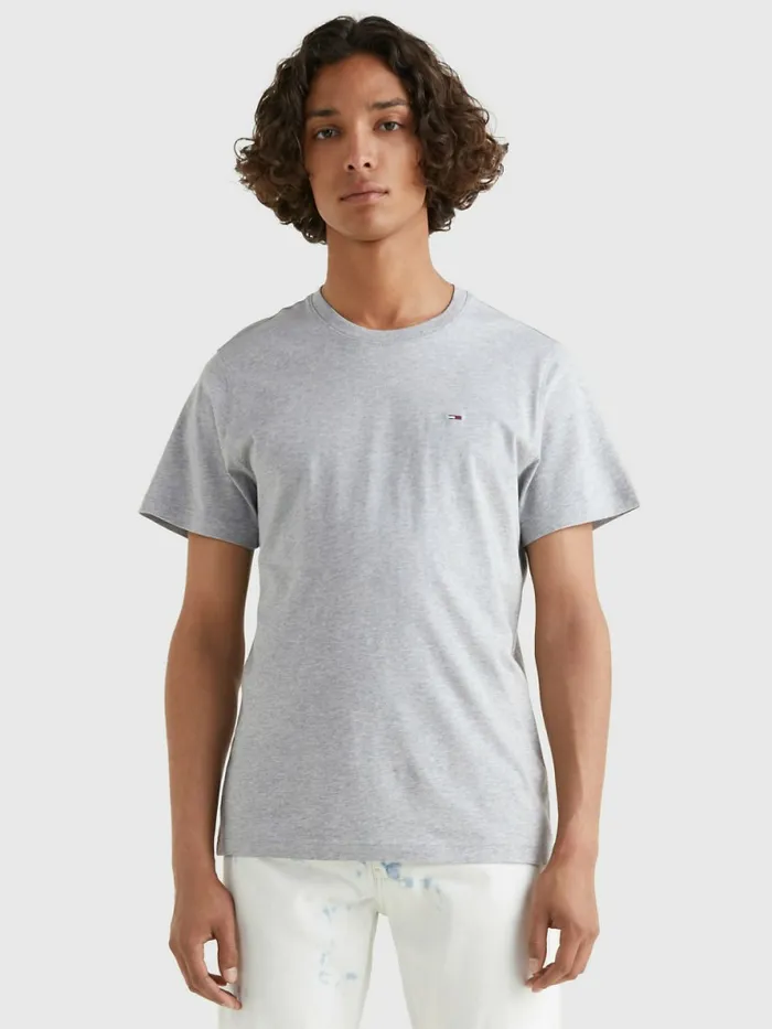 Tommy Hilfiger Regular Fit Crew TShirt Lt Grey Htr Mens TShirts Sale