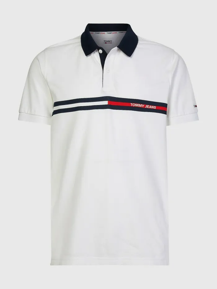 Tommy Hilfiger Regular Fit Polo White Mens Polo Shirts Gift Ideas