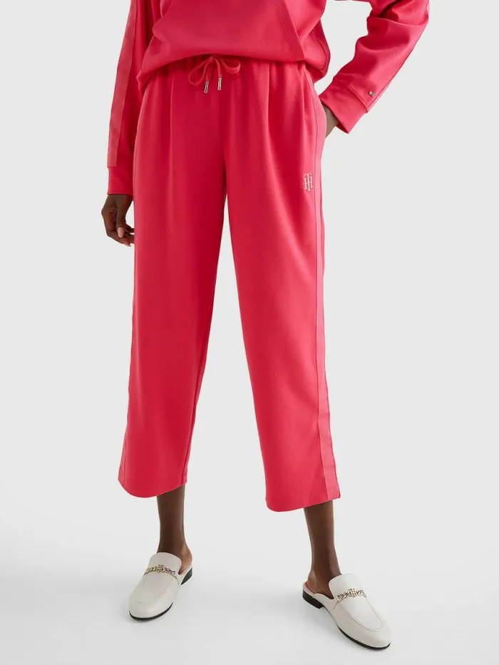 Tommy Hilfiger Relaxed Fit Drawstring Trousers Pink Splendor Womens CoOrds