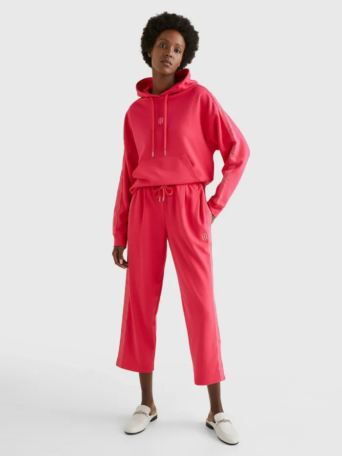 Tommy Hilfiger Relaxed Fit Drawstring Trousers Pink Splendor Womens CoOrds