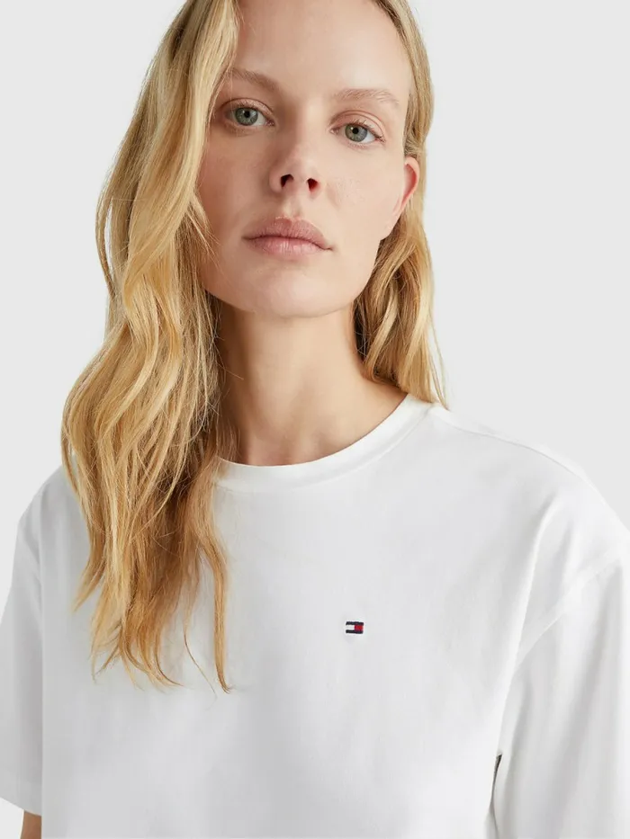 Tommy Hilfiger Relaxed Fit TShirt White Womens TShirts For Sale