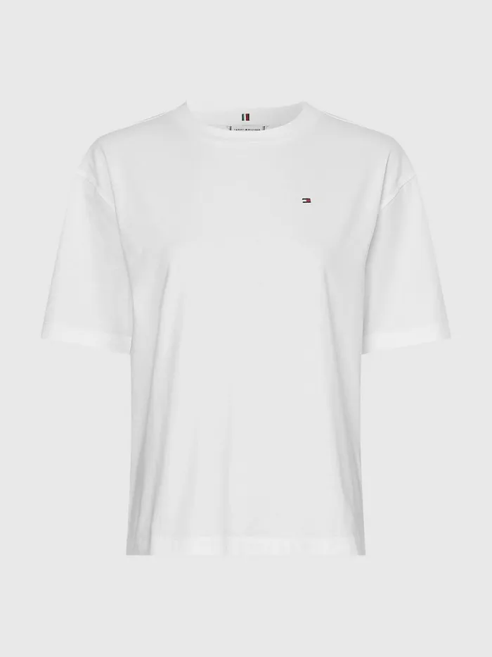 Tommy Hilfiger Relaxed Fit TShirt White Womens TShirts For Sale