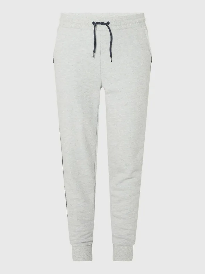 Tommy Hilfiger Repeat Logo Tape Joggers Grey Heather Mens Loungewear and Nightwear