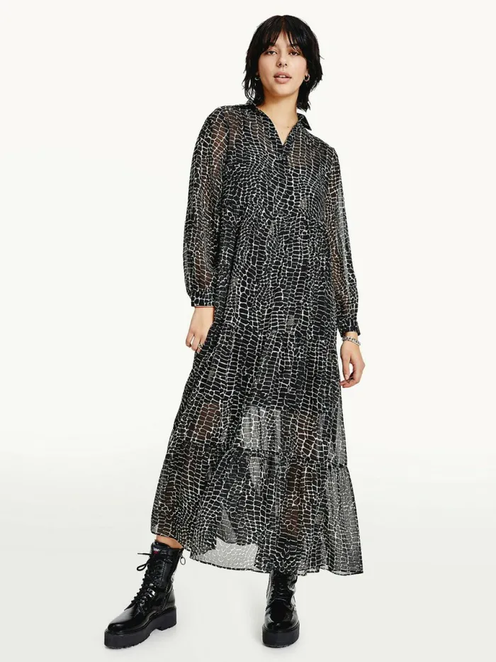 Tommy Hilfiger Reptile Print Recycled Tiered Shirt Dress Reptile Print Womens Dresses and Jumpsuits Online Tommy Hilfiger Reptile Print Recycled Tiered Shirt Dress Reptile Print Womens Dresses and Jumpsuits Online