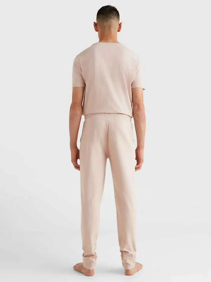 Tommy Hilfiger Ribbed Organic Cotton Joggers Balanced Beige Mens Trousers