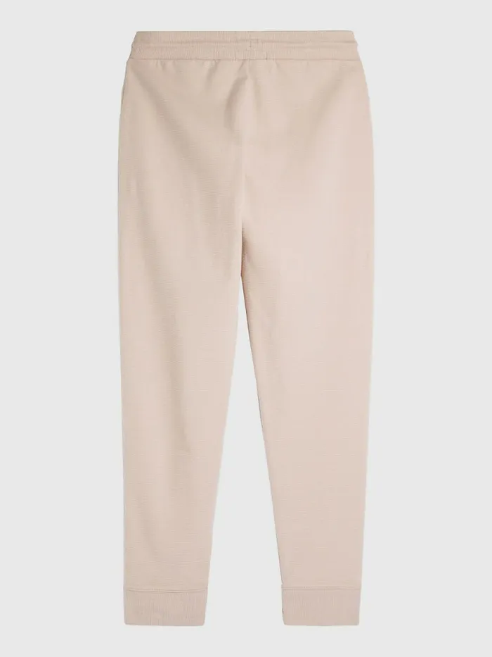 Tommy Hilfiger Ribbed Organic Cotton Joggers Balanced Beige Mens Trousers
