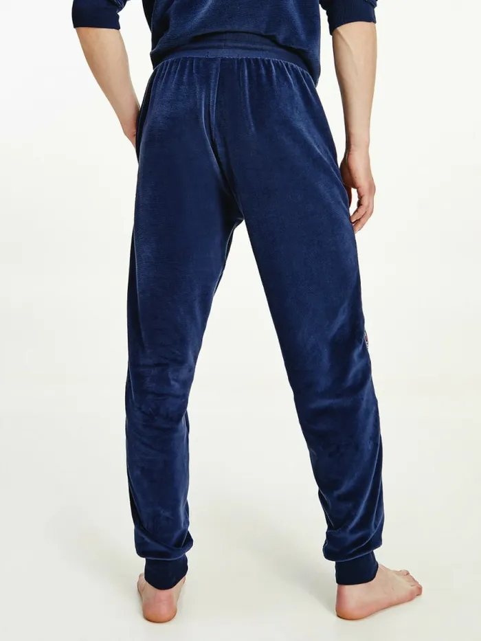 Tommy Hilfiger Ribbed Texture Joggers Desert Sky Mens Trousers