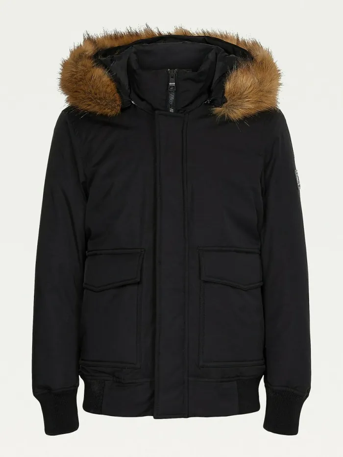Tommy Hilfiger Rockie Down Bomber Jacket Black Mens Coats and Jackets Online