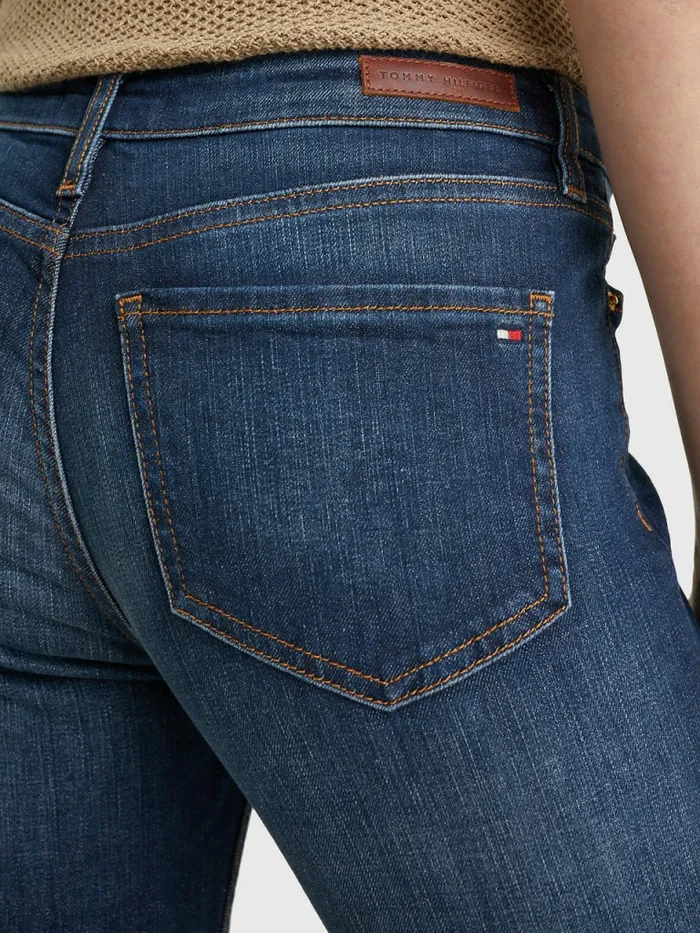 Tommy Hilfiger Rome Heritage Straight Fit Faded Jeans Absolute Blue Wash Womens Essentials Online