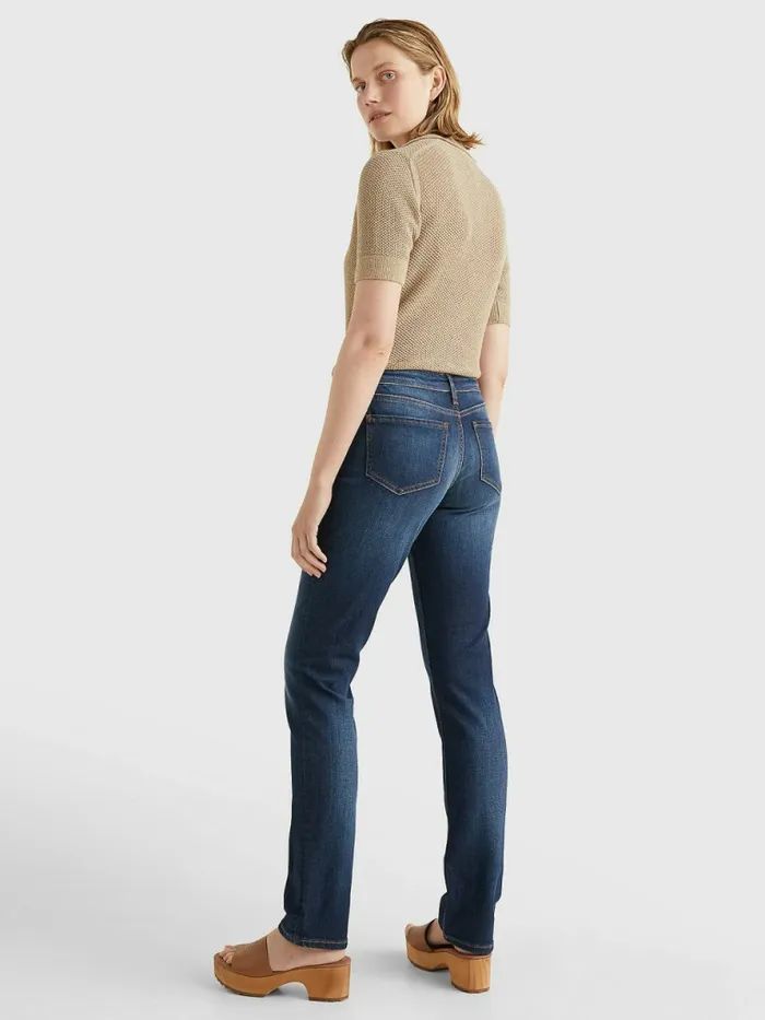 Tommy Hilfiger Rome Heritage Straight Fit Faded Jeans Absolute Blue Wash Womens Essentials Online