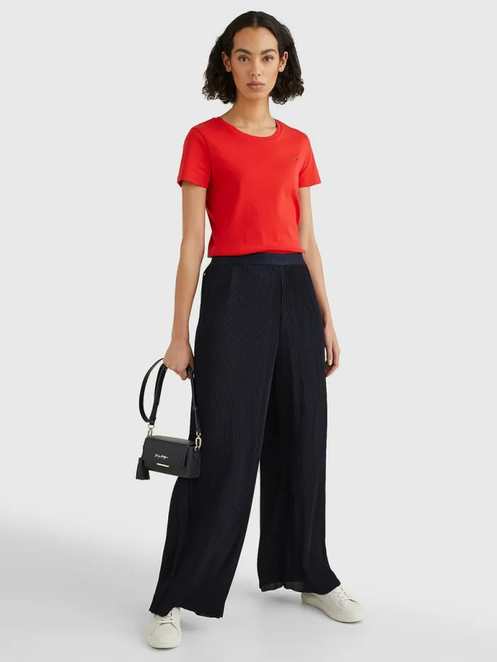 Tommy Hilfiger Round Neck Slim Fit TShirt Fireworks Womens TShirts On Sale