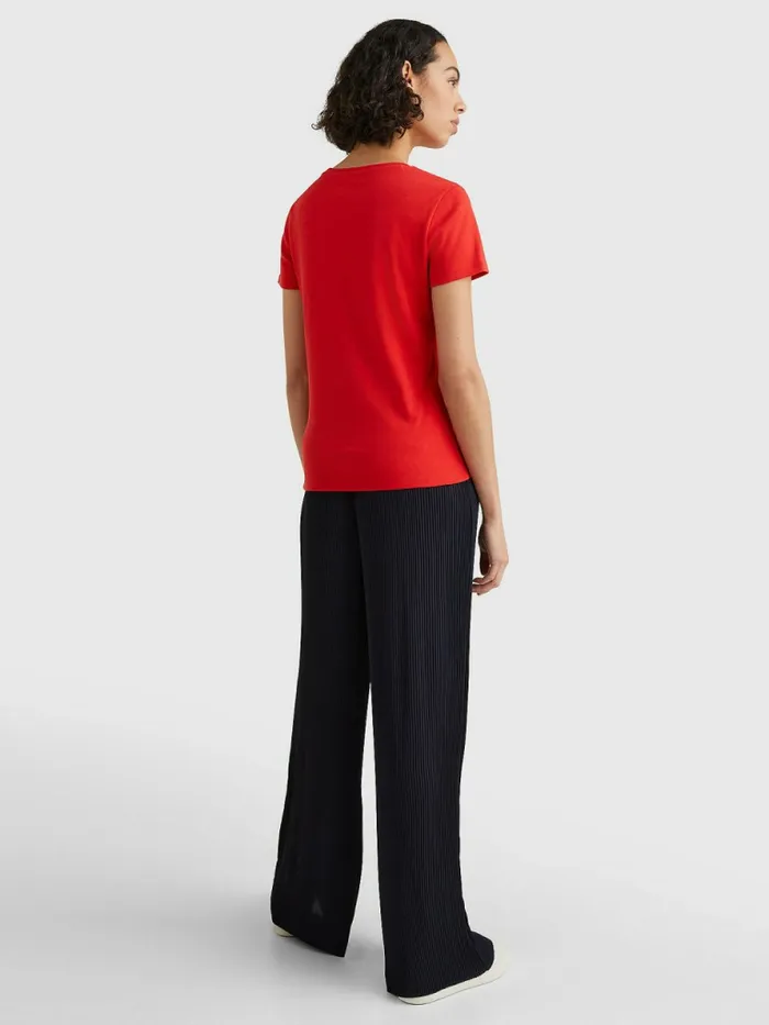 Tommy Hilfiger Round Neck Slim Fit TShirt Fireworks Womens TShirts On Sale