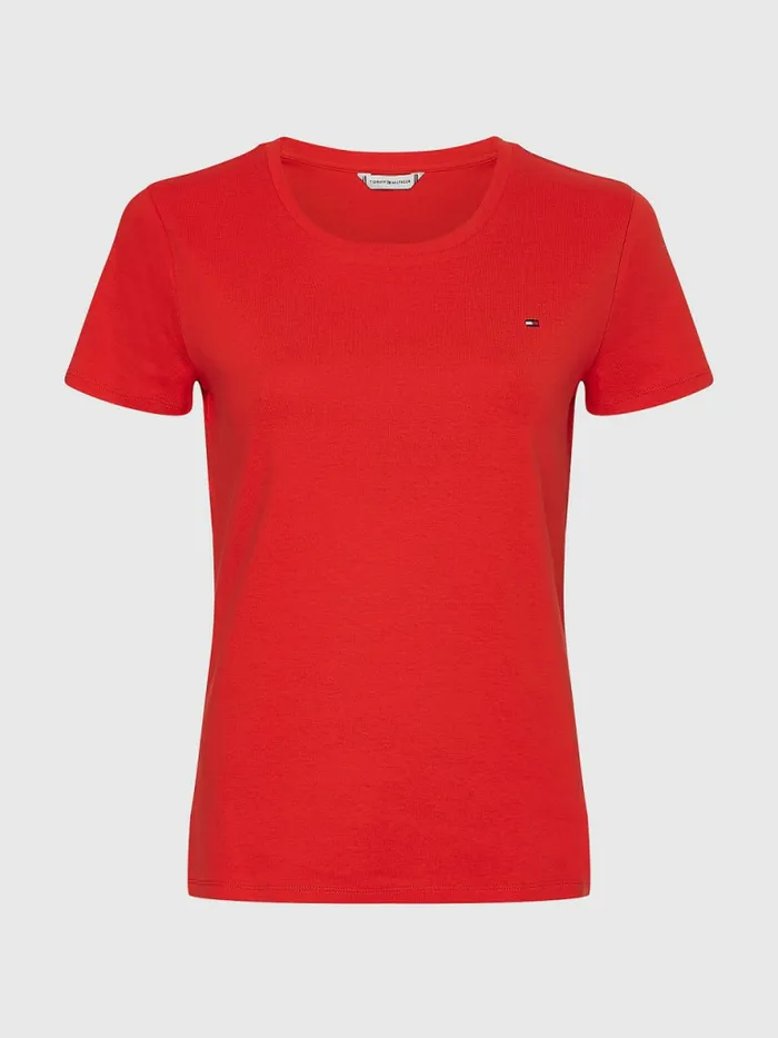 Tommy Hilfiger Round Neck Slim Fit TShirt Fireworks Womens TShirts On Sale