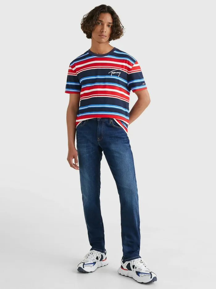 Tommy Hilfiger Ryan Relaxed Fit Faded Jeans Aspen Dark Blue Stretch Mens Jeans Near Me