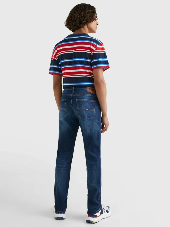 Tommy Hilfiger Ryan Relaxed Fit Faded Jeans Aspen Dark Blue Stretch Mens Jeans Near Me