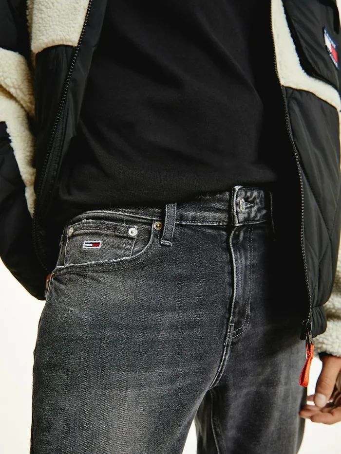 Tommy Hilfiger Scanton Slim Faded Black Jeans Denim Black Mens Jeans Popular