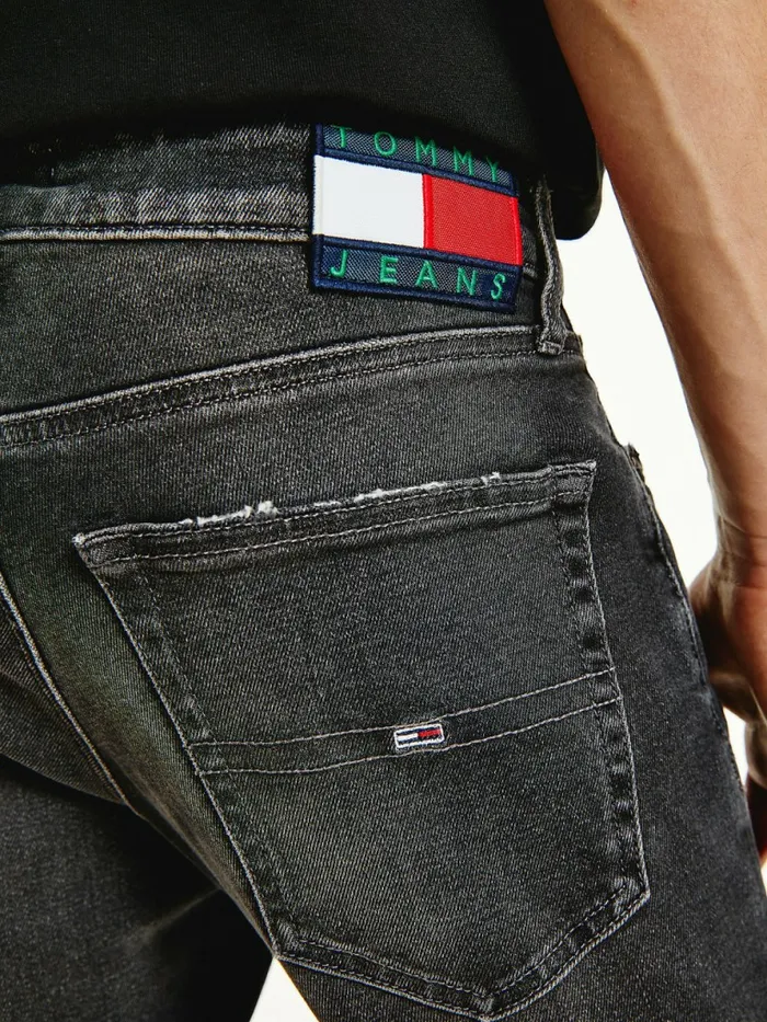 Tommy Hilfiger Scanton Slim Faded Black Jeans Denim Black Mens Jeans Popular