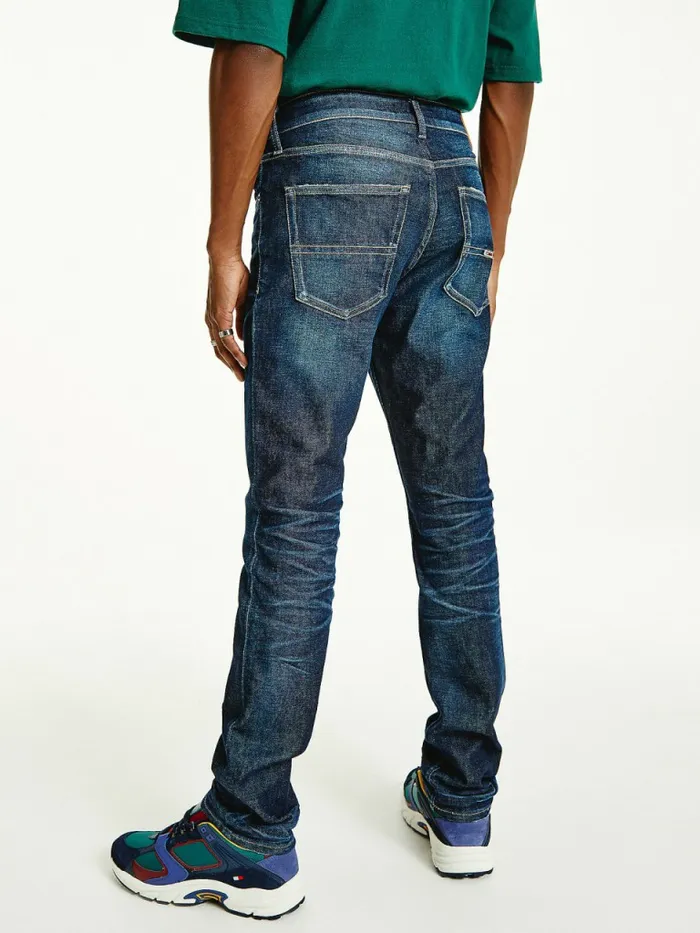 Tommy Hilfiger Scanton Slim Faded Jeans Denim Dark Mens Jeans Popular