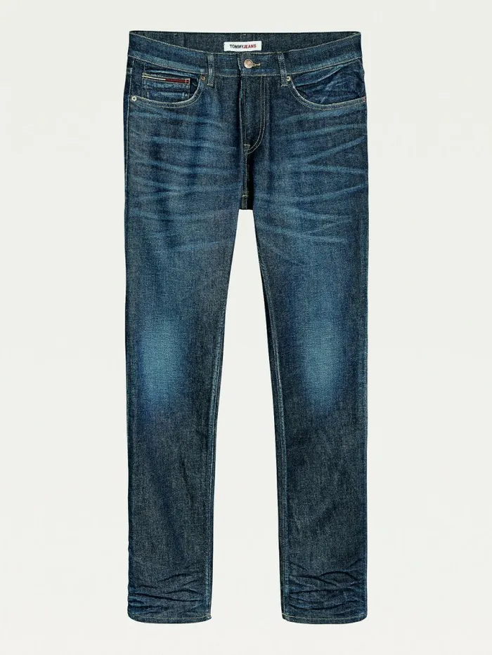 Tommy Hilfiger Scanton Slim Faded Jeans Denim Dark Mens Jeans Popular