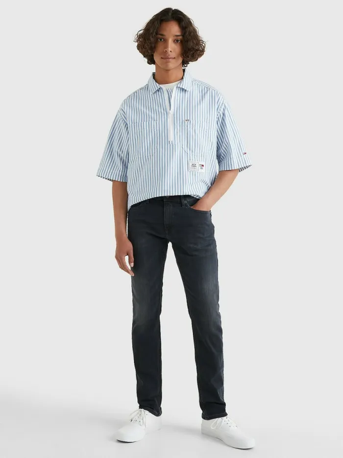 Tommy Hilfiger Scanton Slim Fit Black Faded Jeans Dynamic Jacob Black Mens Essentials Gift for Friend