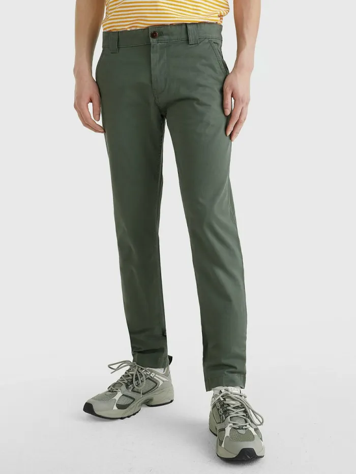 Tommy Hilfiger Scanton Slim Fit Chinos Avalon Green Mens Trousers