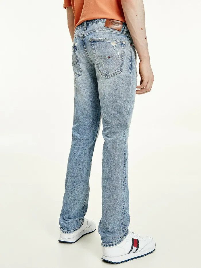 Tommy Hilfiger Scanton Slim Fit Distressed Jeans Denim Light Mens Jeans Gift for Friend
