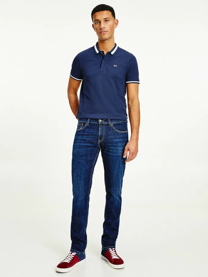 Tommy Hilfiger Scanton Slim Recycled Cotton Jeans Denim Dark Mens Jeans On Sale Tommy Hilfiger Scanton Slim Recycled Cotton Jeans Denim Dark Mens Jeans On Sale