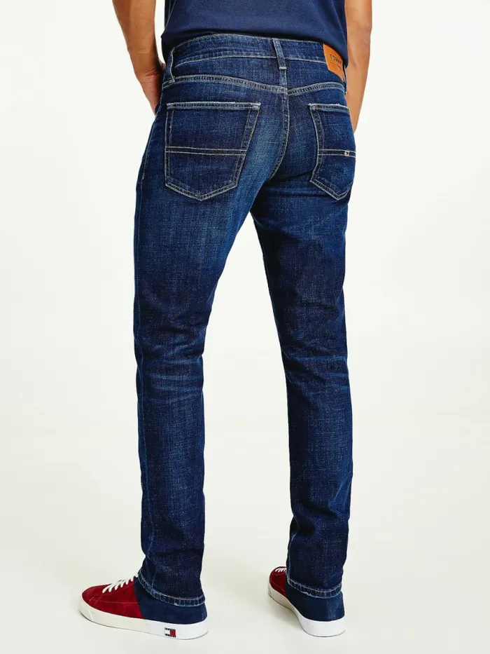 Tommy Hilfiger Scanton Slim Recycled Cotton Jeans Denim Dark Mens Jeans On Sale