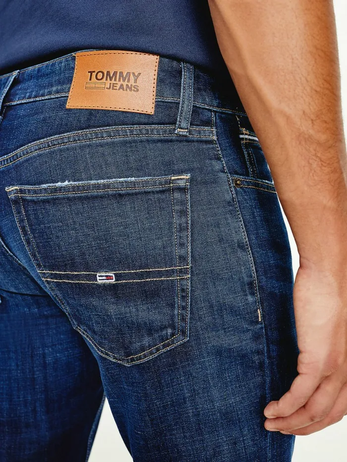 Tommy Hilfiger Scanton Slim Recycled Cotton Jeans Denim Dark Mens Jeans On Sale