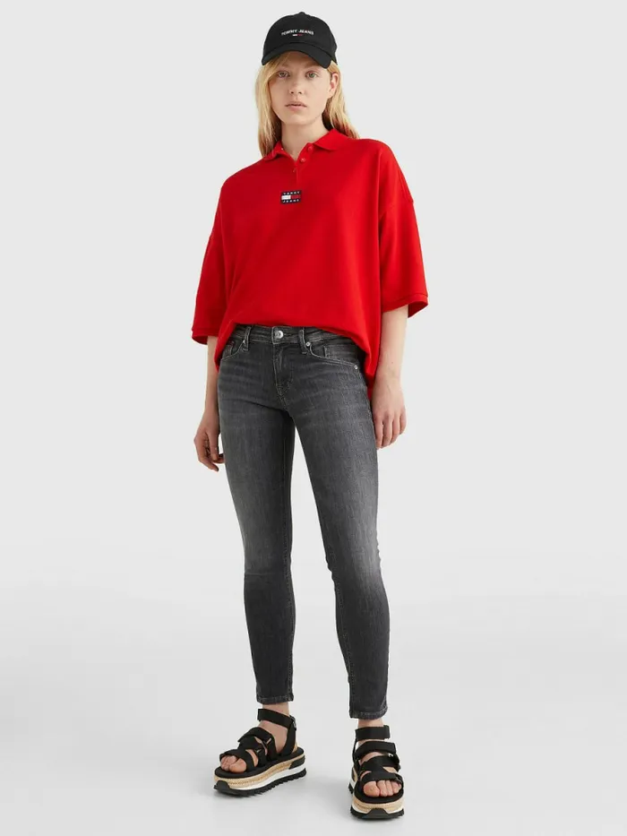 Tommy Hilfiger Scarlett Low Rise Skinny Black Ankle Jeans Denim Black Womens Jeans For Sale