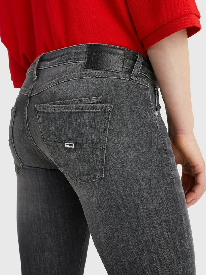 Tommy Hilfiger Scarlett Low Rise Skinny Black Ankle Jeans Denim Black Womens Jeans For Sale