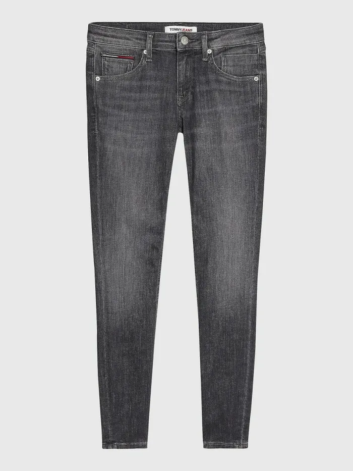 Tommy Hilfiger Scarlett Low Rise Skinny Black Ankle Jeans Denim Black Womens Jeans For Sale
