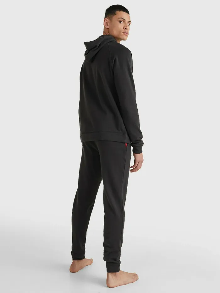 Tommy Hilfiger Seacell Signature Tape Hoody Black Mens Sweatshirts and Hoodies Cheap On Sale