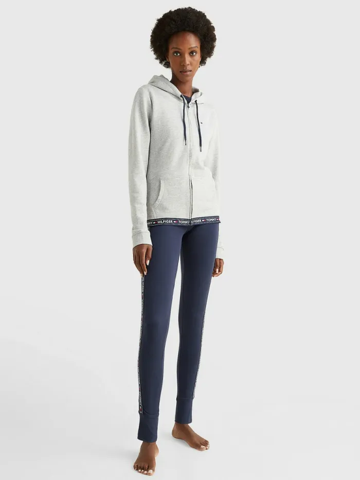 Tommy Hilfiger Side Logo Leggings Navy Blazer Womens Trousers