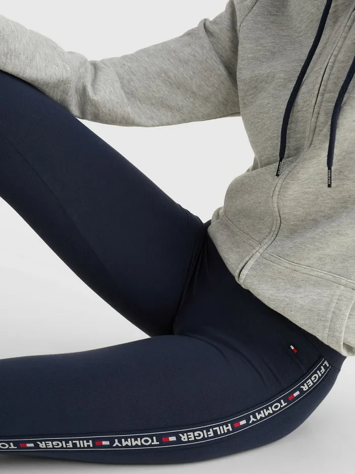 Tommy Hilfiger Side Logo Leggings Navy Blazer Womens Trousers