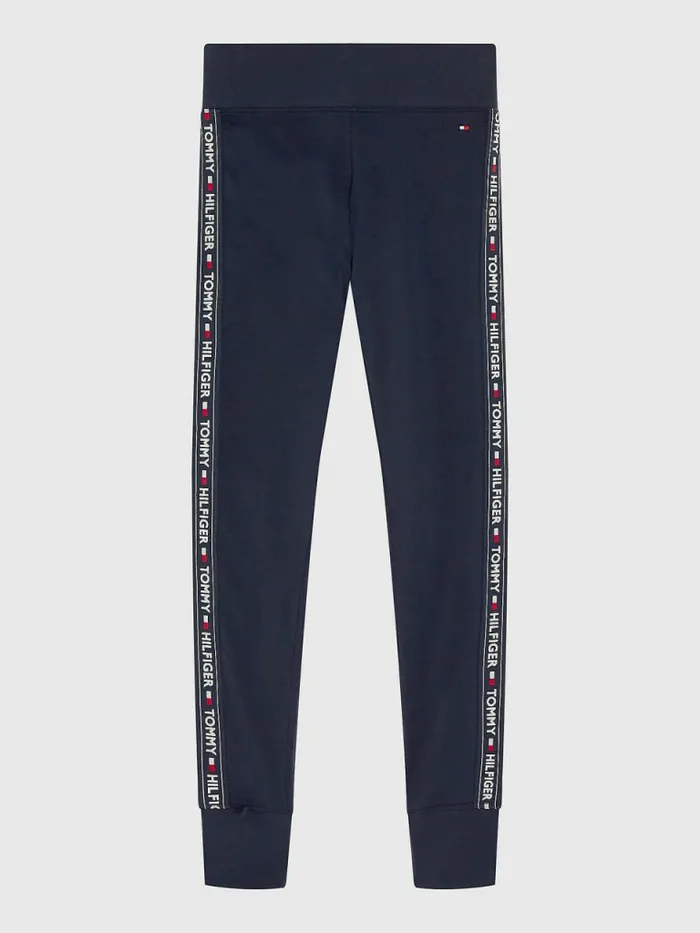 Tommy Hilfiger Side Logo Leggings Navy Blazer Womens Trousers