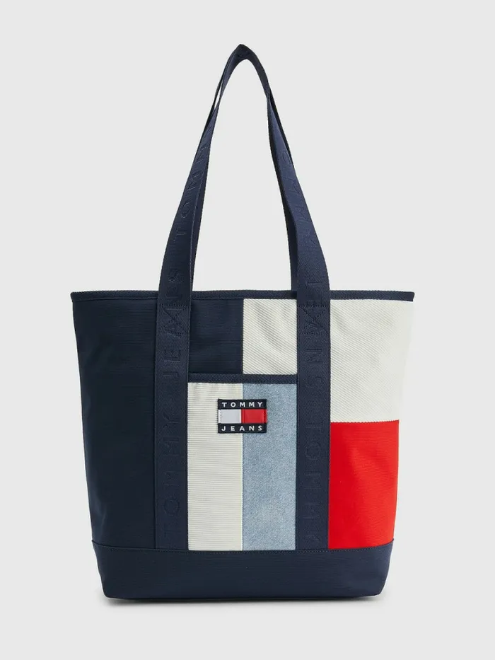 Tommy Hilfiger Signature ColourBlocked Tote Bag Corporate Womens Bags For Sale Tommy Hilfiger Signature ColourBlocked Tote Bag Corporate Womens Bags For Sale