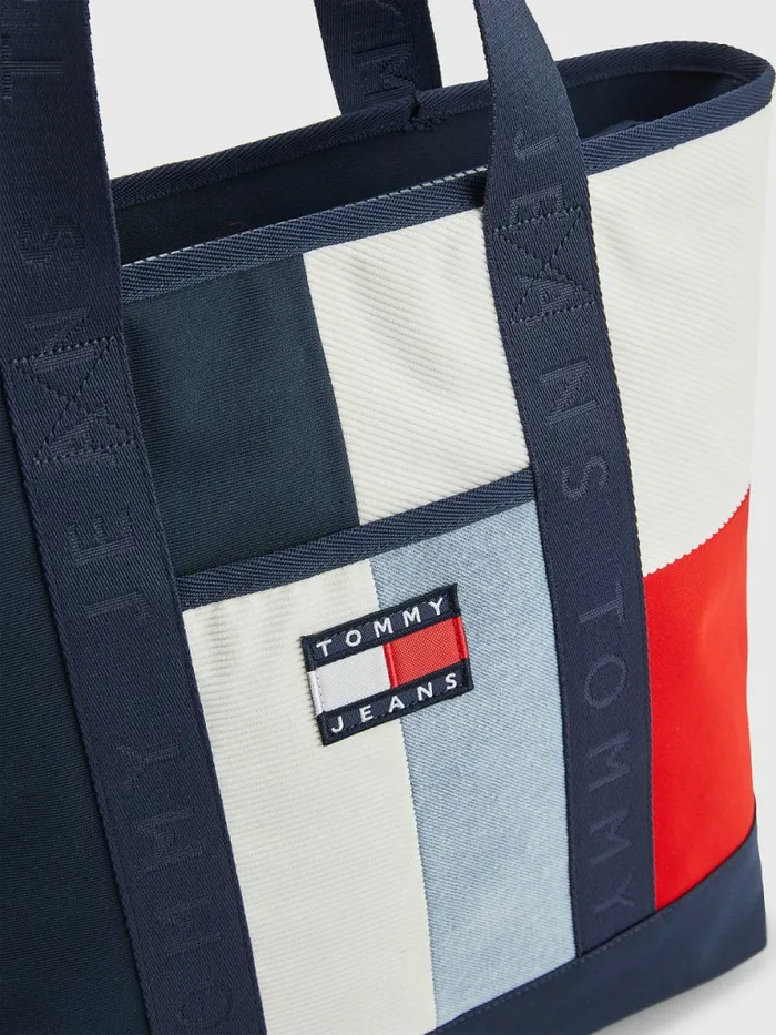 Tommy Hilfiger Signature ColourBlocked Tote Bag Corporate Womens Bags For Sale