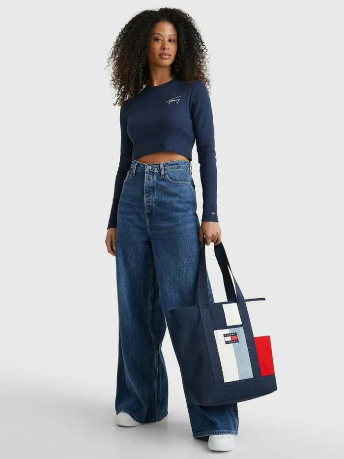 Tommy Hilfiger Signature ColourBlocked Tote Bag Corporate Womens Bags For Sale