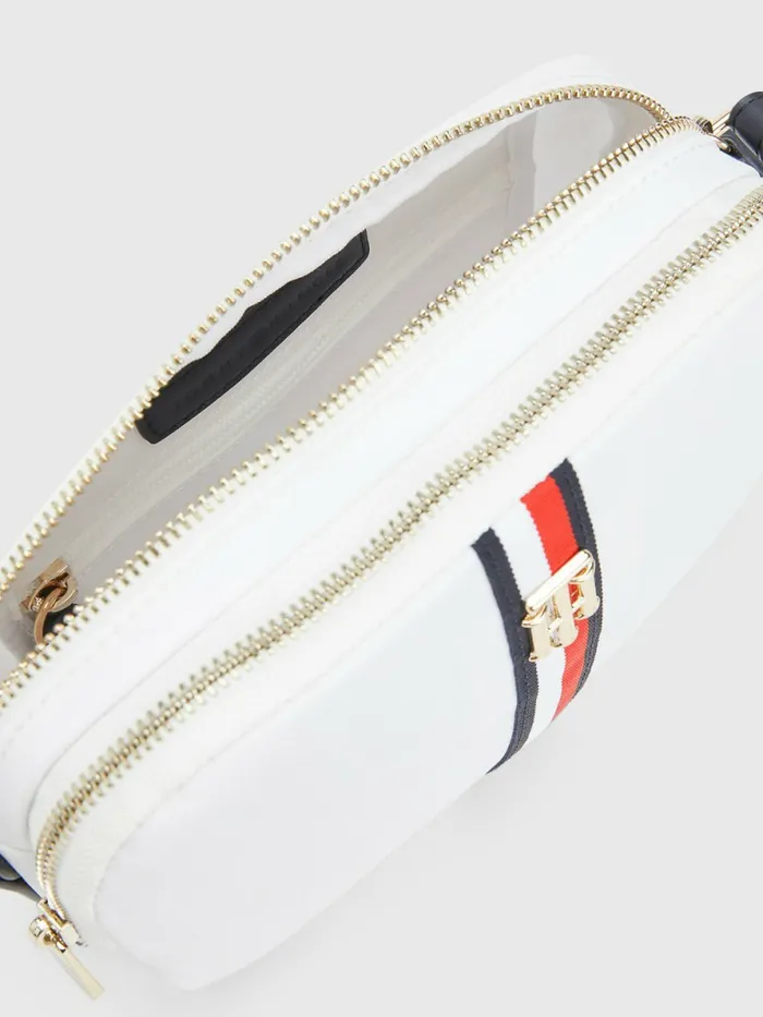 Tommy Hilfiger Signature Crossover Bag White Corporate Womens Bags Gift for Friend